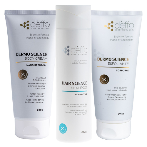 Kit Nano Redutor + Shampoo + Esfoliante