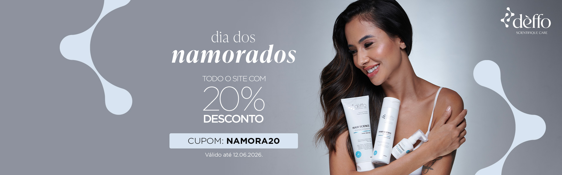 Dia dos Namorados com 20% de desconto.