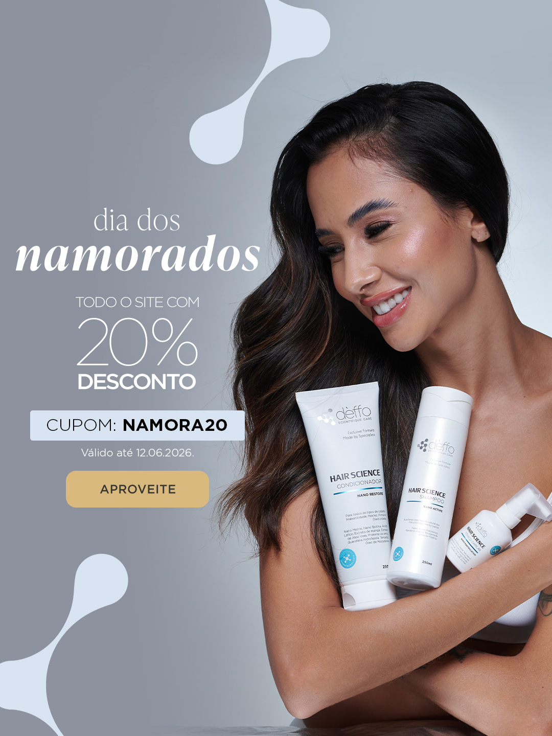 Dia dos Namorados com 20% de desconto.